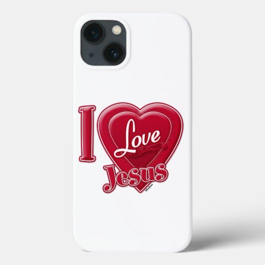 アイラブイエス赤いハート Case-Mate iPhoneケース (裏面)