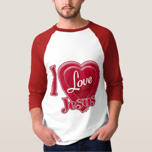 アイラブイエス赤いハート Tシャツ