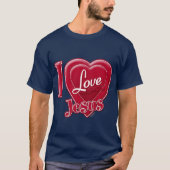 アイラブイエス赤いハート Tシャツ (正面)