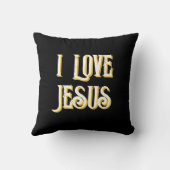 アイラブイエズクリスチャン白黒金ゴールド クッション (裏面)