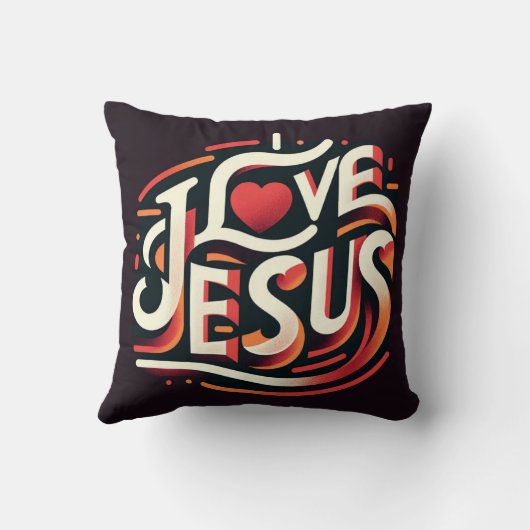 アイラブイエズスレトロクリスチャン クッション (裏面)