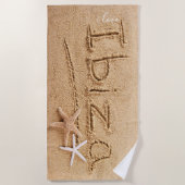 アイラブイビササマービーチカスタムタオル ビーチタオル (正面)