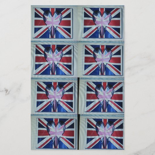 アイラブイングランドアートプリント 便箋 (正面)