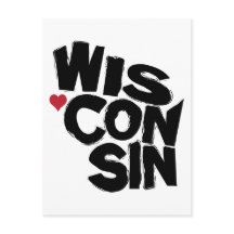 アイラブウィスコンシン州マップアート