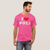 アイラブウルフIハートウルフ Tシャツ (正面フル)