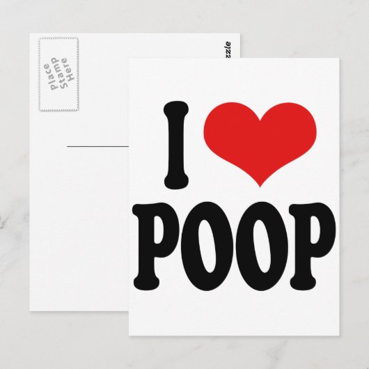 アイラブウンチ ポストカード (正面/裏面)