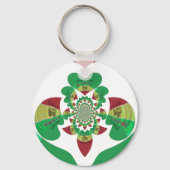 アイラブエチオピア – ハートフェルトラスタアート キーホルダー (正面)