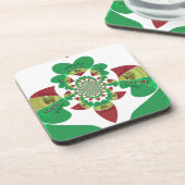 アイラブエチオピア – ハートフェルトラスタアート コースター (左側)