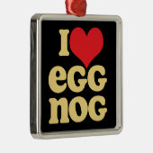 アイラブエッグノグスクエアメタルホリデーオーナメント メタルオーナメント (右)