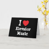 アイラブエレベーターミュージックカスタムハートパーソナライズされた カード (黄色い花)