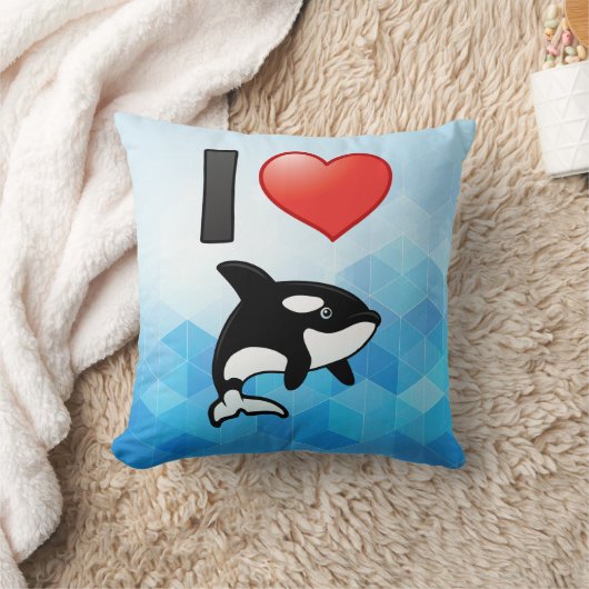 アイラブオルカス クッション (ブランケット)