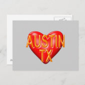 アイラブオースティンテキサス州 ポストカード (正面/裏面)