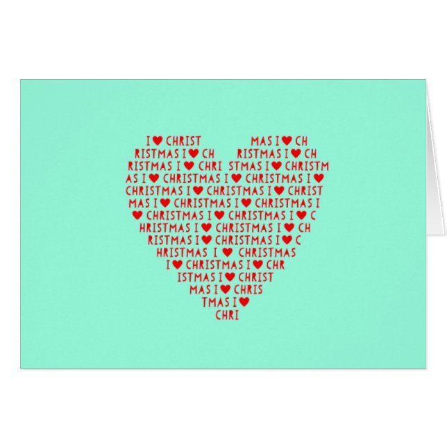 アイラブキリストクリスマスホリデーズ赤いハート文字 (正面横)