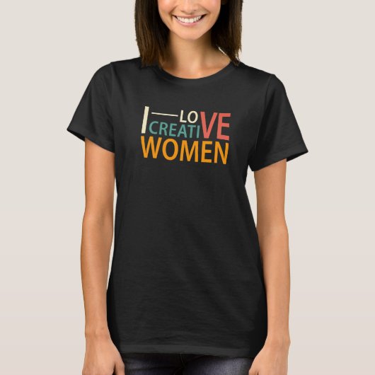アイラブクリエイティブ女性6 Tシャツ (正面)