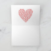 アイラブクリスマスホリデーズ赤いハートカード シーズンカード (内部)