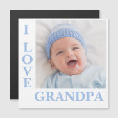 アイラブグランドパブルータイポグラフィフォト誕生マグネット (正面/裏面)