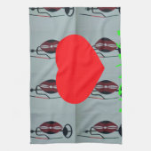 アイラブケニアアートプリント キッチンタオル (縦)