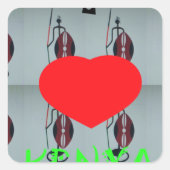 アイラブケニアアートプリント スクエアシール (正面)