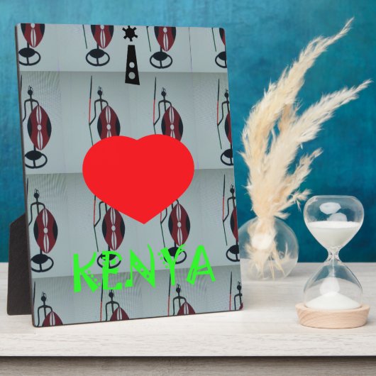 アイラブケニアアートプリント フォトプラーク (側面)