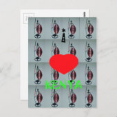 アイラブケニアアートプリント ポストカード (正面/裏面)