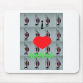 アイラブケニアアートプリント マウスパッド (正面)