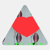 アイラブケニアアートプリント 三角形シール (正面)