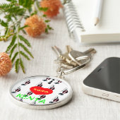 アイラブケニヤマサイアートプリント キーホルダー (側面)