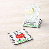 アイラブケニヤマサイアートプリント コースター (右側)