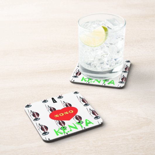 アイラブケニヤマサイアートプリント コースター (右側)