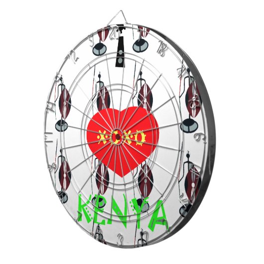 アイラブケニヤマサイアートプリント ダーツボード (正面右)