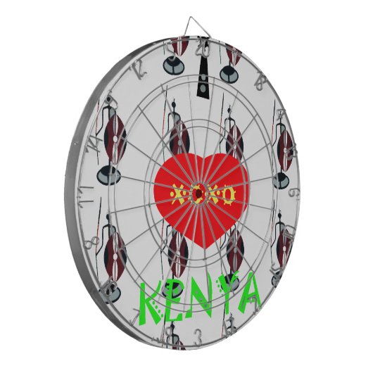 アイラブケニヤマサイアートプリント ダーツボード (正面左)