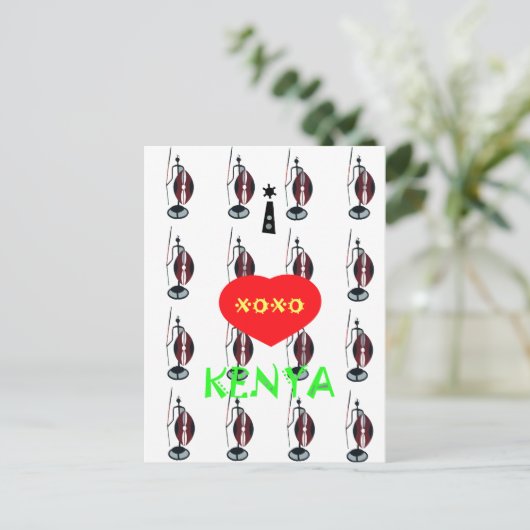 アイラブケニヤマサイアートプリント ポストカード (スタンド正面)