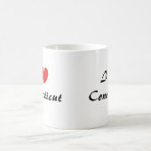 アイラブコネチカットハートタイポグラフィコーヒーマグ コーヒーマグカップ (中央)