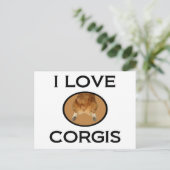 アイラブコルギスコルギお尻 ポストカード (スタンド正面)