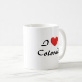 アイラブコロラドハートタイポグラフィコーヒーマグ コーヒーマグカップ (正面右)