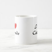 アイラブコロラドハートタイポグラフィコーヒーマグ コーヒーマグカップ (中央)