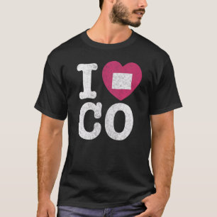 アイラブコロラドマウンテン州ロッキーマウンテンズスキー Tシャツ