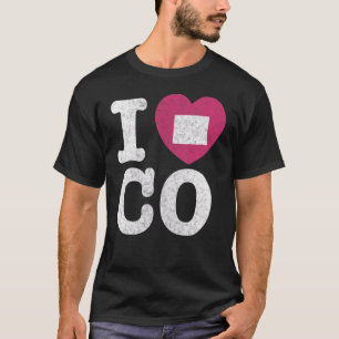 アイラブコロラドマウンテン州ロッキーマウンテンズスキー Tシャツ