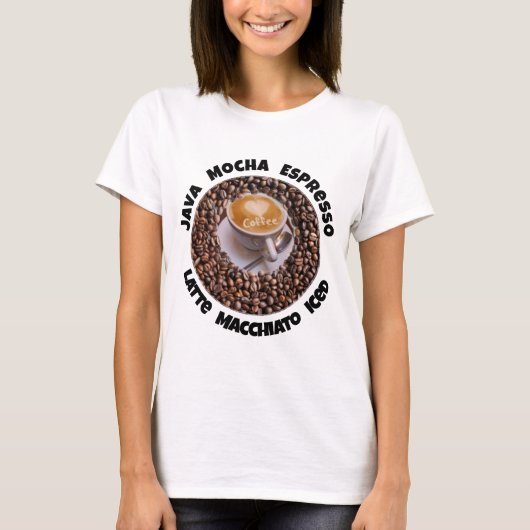 アイラブコーヒージャワラテカプチーノ Tシャツ (正面)