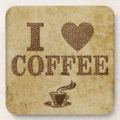 アイラブコーヒー飲料用コースター コースター (正面)
