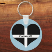 アイラブコーンウォールセントピランフラッグハートデザイン キーホルダー (正面)