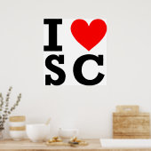 アイラブサウスカロライナデザイン ポスター (キッチン)