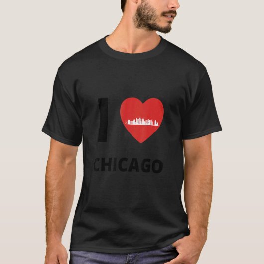 アイラブシカゴスカイラインハートアパレル Tシャツ (正面)