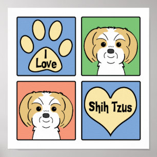 アイラブシーズー(犬)ツス ポスター
