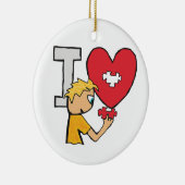 アイラブジグソーパズル セラミックオーナメント (右)