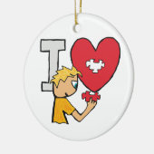 アイラブジグソーパズル セラミックオーナメント (左)