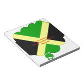 アイラブジャマイカ文字オンフラッグアートプリント ノートパッド (アングル)