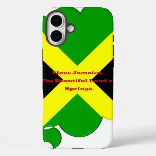 アイラブジャマイカ | ボールドフラグタイポグラフィーアートデザイン Case-Mate iPhoneケース (裏面)