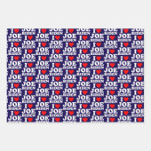 アイラブジョーバイデン氏 | ジョーバイデン氏ハート ラッピングペーパーシート (正面2)