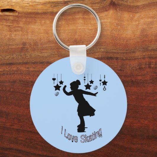 アイラブスケートで滑るキーチェーン キーホルダー (正面)